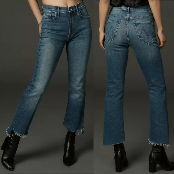MOTHER The Insider Crop Step Fray Jeans Size 26 NEW